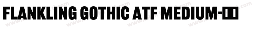 Flankling gothic ATF MEDIUM字体转换